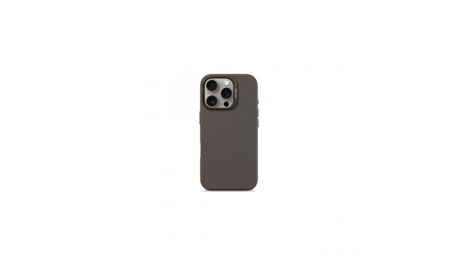 Decoded AntiMicrobial Silicone Backcover with MagSafe for iPhone 16 Pro - Dark Brown