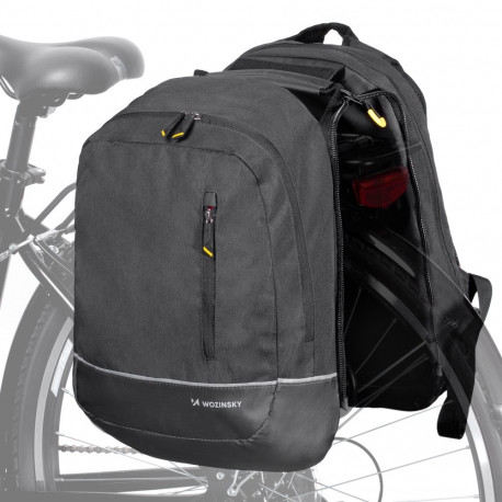 Wozinsky Double Bike Bag Backpack 2in1 30l Black (WBB30BK)