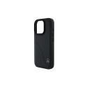 Mercedes MB Curved Stitches Leather iPhone 16 Pro Case - Black