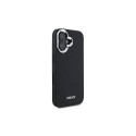 DKNY Plain Silver Logo MagSafe iPhone 16 Case - Black