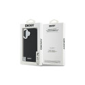 DKNY Plain Silver Logo MagSafe iPhone 16 Case - Black
