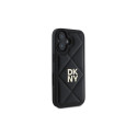 DKNY Quilted Stack Logo iPhone 16 Case - Black