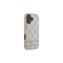 DKNY Checkered Pattern & Printed Stripes iPhone 16 Case - Pink