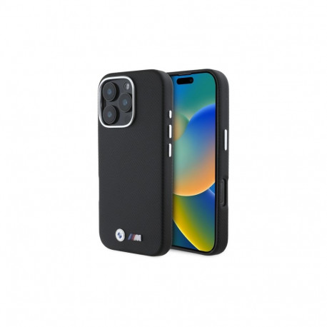 BMW M Edition Kevlar Wrapped Metal iPhone 16 Pro Max Case - Black