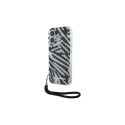 Karl Lagerfeld IML Zebra Pattern & Cord iPhone 16 Case - Black