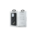 Karl Lagerfeld Diagonal Quilted Script case for iPhone 14 Pro - black