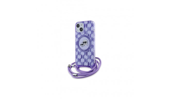 Karl Lagerfeld IML Crossbody Monogram Karl & Choupette Head MagSafe case for iPhone 15 / 14 / 13