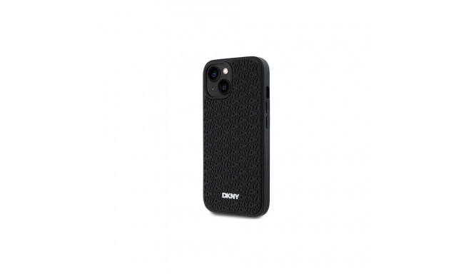 DKNY 3D Rubber Repeat Pattern case for iPhone 15/14/13 - black