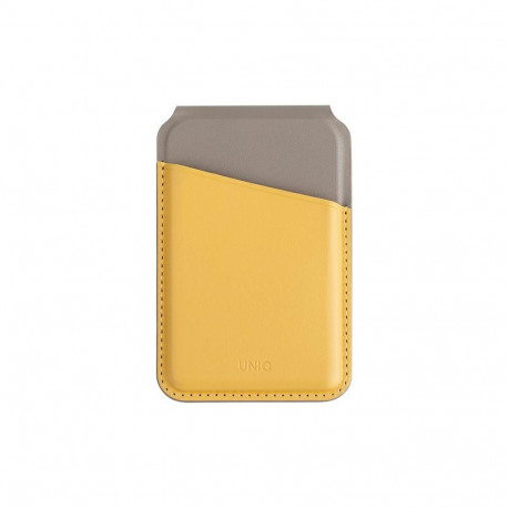 Uniq Lyden DS magnetic RFID wallet with phone stand - yellow-gray