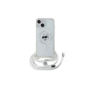 Karl Lagerfeld IML Choupette Head&Cord MagSafe case for iPhone 15 / 14 / 13 - transparent