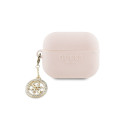 Guess GUAP23DSLGHDP AirPods Pro 2 cover pink/pink 3D Rubber 4G Diamond Charm