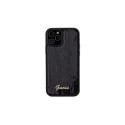 Guess Sequin Script Metal case for iPhone 12/12 Pro - black