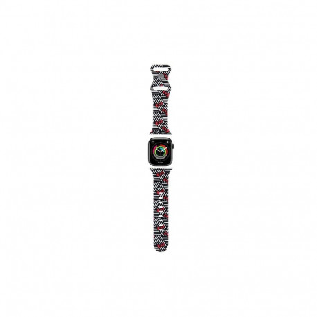 Hello Kitty Silicone Bows & Stripes Strap for Apple Watch 38/40/41mm - Black