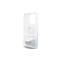 Hello Kitty Liquid Glitter Charms Kitty Head case for iPhone 13 Pro Max - silver