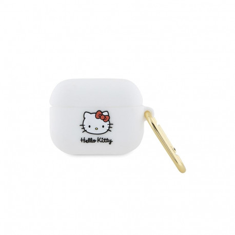 Hello Kitty Silicone 3D Kitty Head case for AirPods Pro - white