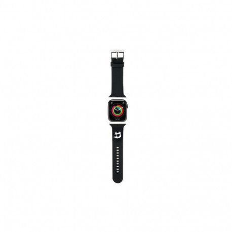 Karl Lagerfeld 3D Rubber Choupette Heads Strap for Apple Watch 38/40/41mm - Black