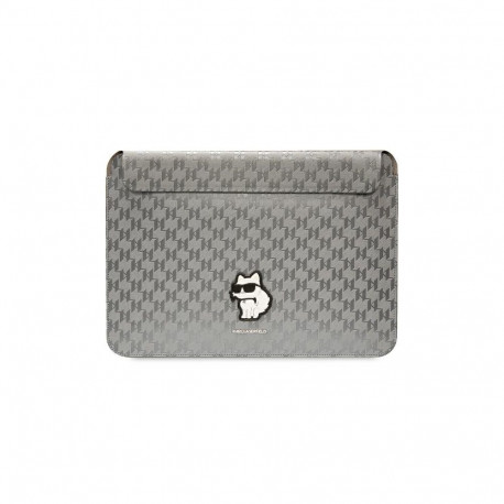 Karl Lagerfeld Saffiano Monogram Choupette case for a 14" laptop - silver