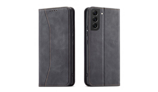 Magnet Fancy Case Case for Samsung Galaxy S22 + (S22 Plus) Pouch Wallet Card Holder Black