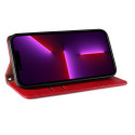 Magnet Strap Case Case for iPhone 12 Pro Max Pouch Wallet + Mini Lanyard Pendant Red