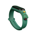 Strap Xmas for Xiaomi Mi Band 3 / 4 Christmas Silicone Strap Bracelet with Christmas Tree - Dark Gre