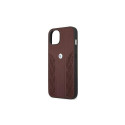 Etui BMW BMHCP13MRSPPR iPhone 13 6,1" czerwony/red hardcase Leather Curve Perforate