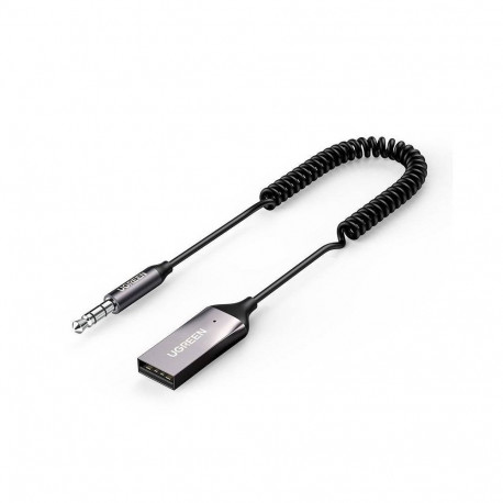 Ugreen CM309 Bluetooth 5.0 audio vastuvõtja USB kaabel audio adapter AUX pesa must