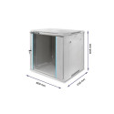 Qoltec 19" RACK kapp 12U 600 x 635 x 450 hall riputatav