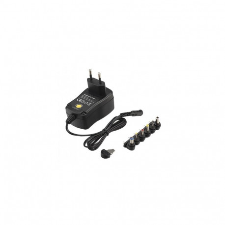 AC/DC switching adaptor 3-12V 0.6A, plug-in