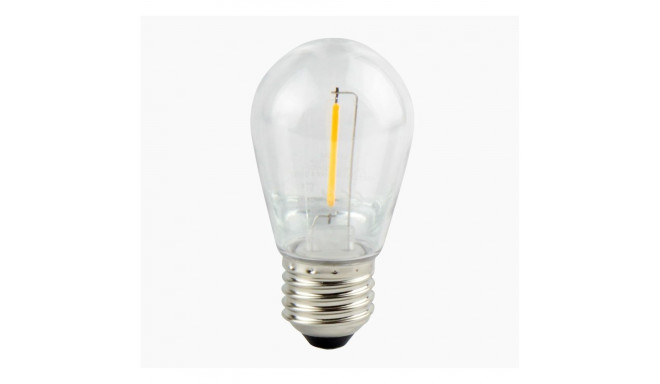 LED bulb E27 230V ST45 1W, FILAMENT, warm white 2700K, 50lm, plastic