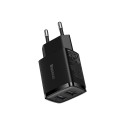 Seinalaadija 10.5W 2xUSB 2.1A, must