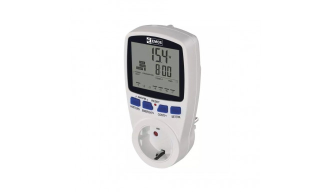 Power metter, Wattmeter, 230Vac, 16A, EMOS