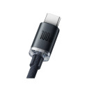 Cable USB2.0 C plug - USB C plug 1.2m PD2.0 100W 20V 5A QC3.0 Crystal Shine black BASEUS