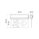 LED EXIT sign LED 230V AC 3W 30lm 3h., MT, EMOS