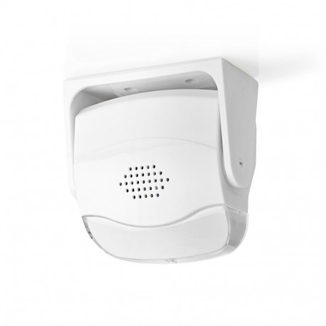 Battery powered motion detection alarm, 3x AAA, 80dB, white