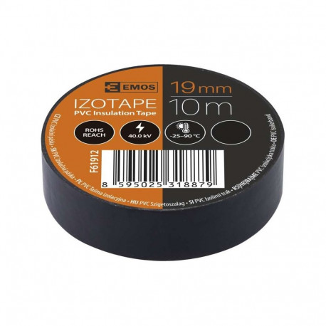 Electrical Insulation Tape PVC 0.13x19mm (10m), Black