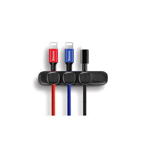 Juhtmehoidja 3 magnetilise kaabli adapteriga, must, BASEUS