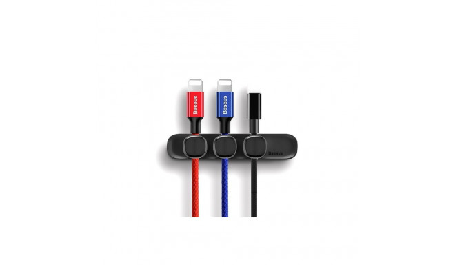 Juhtmehoidja 3 magnetilise kaabli adapteriga, must, BASEUS