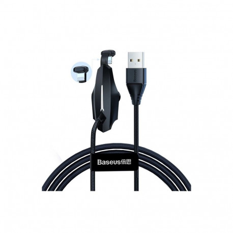 Cable USB A - IP Lightning 1.2m with suction cup black BASEUS