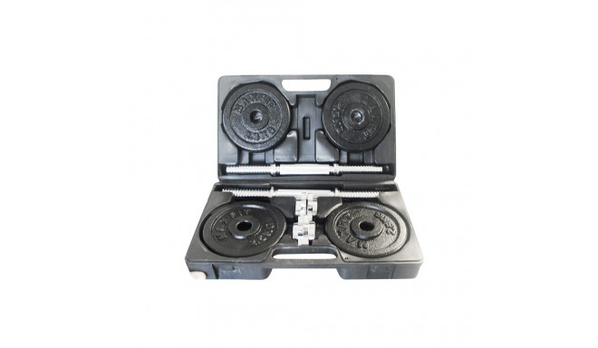 Cast iron weight dumbbells set with case TOORX 0.75-15 kg