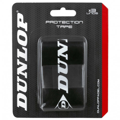 Padel racket protective tape DUNLOP  blister 3 pcs black