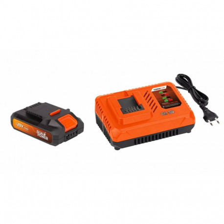 Liitiumioonaku ja laadija komplekt