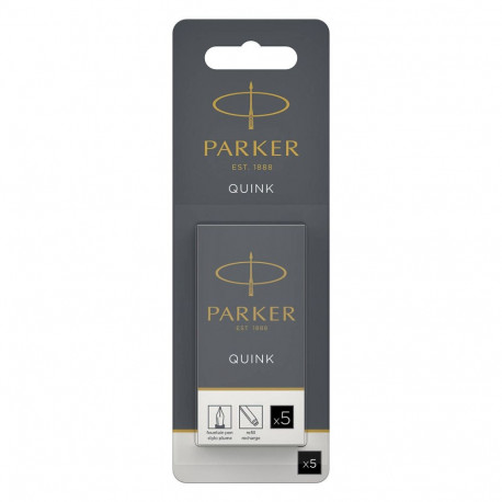 Rašalo kapsulės Parker Juoda 5 vnt. - 1950402