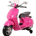 Jeździk na akumulator Scooter Vespa od 3 lat światła, dźwięki - różowy
