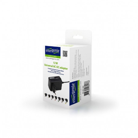Adapter - EnerGenie EG-MC-008 Universal AC-DC 12W Adjustable Black