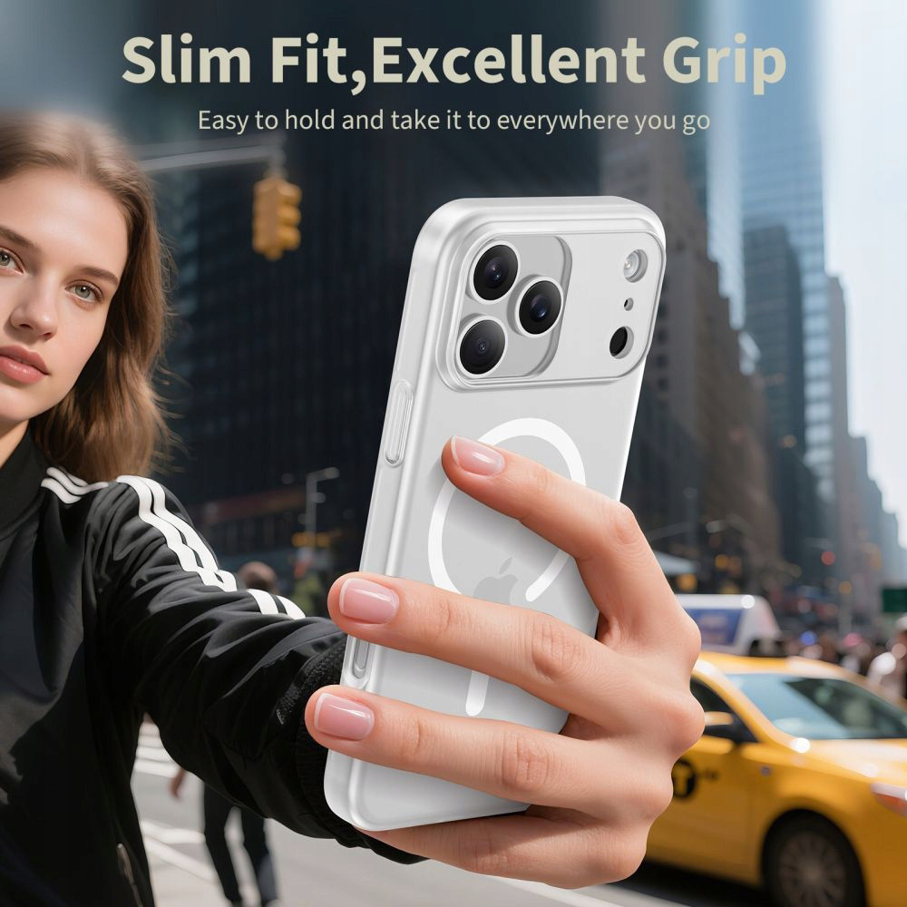 Tech-Protect kaitseümbris Apple iPhone 17 Pro Max MagSlim MagSafe, valge/matt