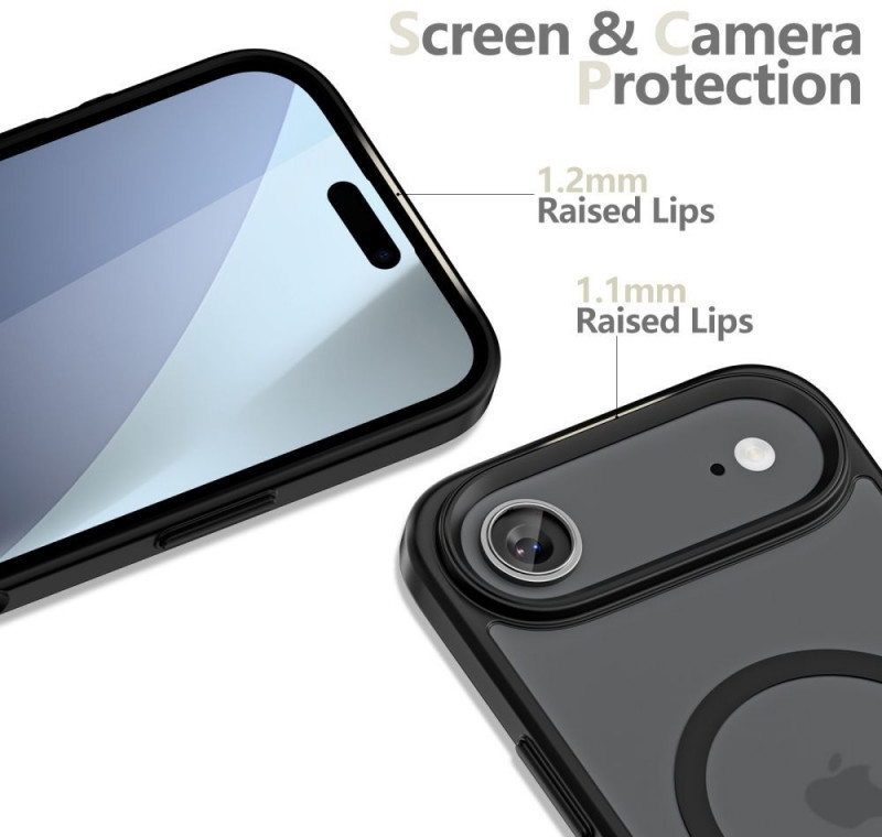 Tech-Protect kaitseümbris Apple iPhone 17 Air MagMat MagSafe, must/matt