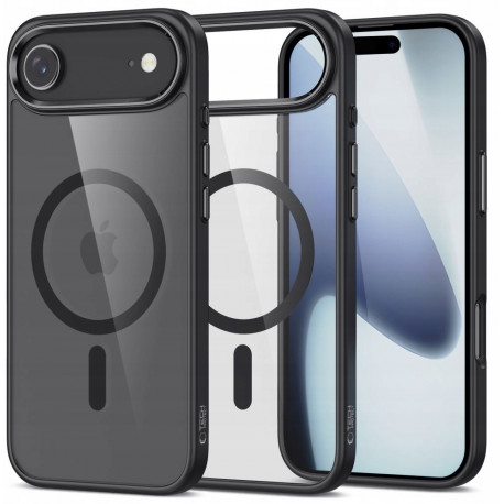 Tech-Protect kaitseümbris Apple iPhone 17 Air MagMat MagSafe, must/läbipaistev