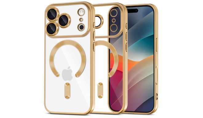 Tech-Protect kaitseümbris Apple iPhone 17 Pro MagFlex MagSafe, kuldne/läbipaistev