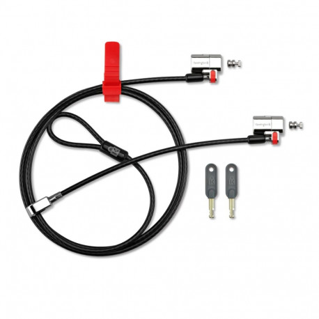 Lukk Kensington Clicksafe Twin Laptop Lock - lukustus kahele seadmele ühe turvatrossiga