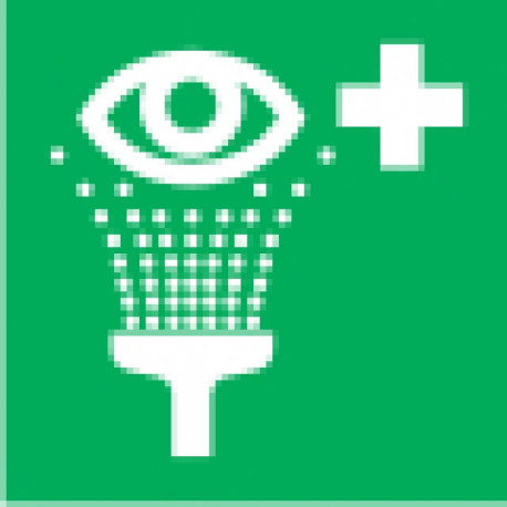 Ohutus - silt Silmadušš 10x10cm kleebis